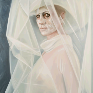 HOMMAGE AAN YAMAMOTO – 2007-2010 – OLIEVERF OP LINNEN – 200 X 150 CM